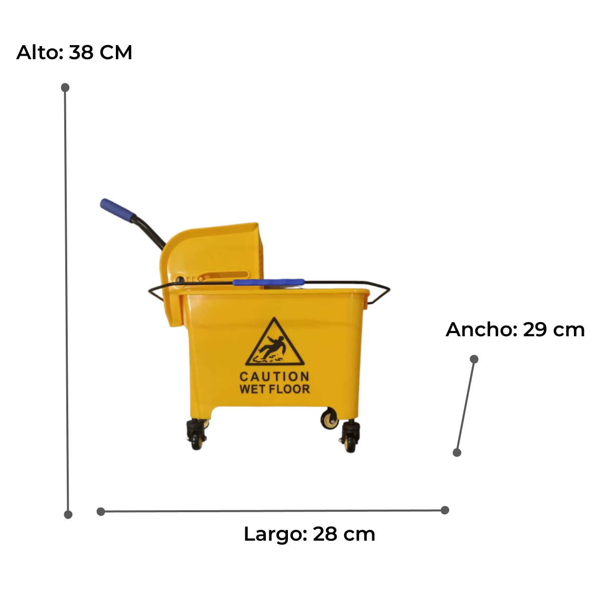 Cubeta Trapear Industrial Carrito Exprimidor 20l Shorbull