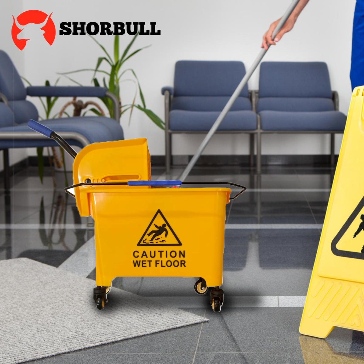 Cubeta Trapear Industrial Carrito Exprimidor 20l Shorbull