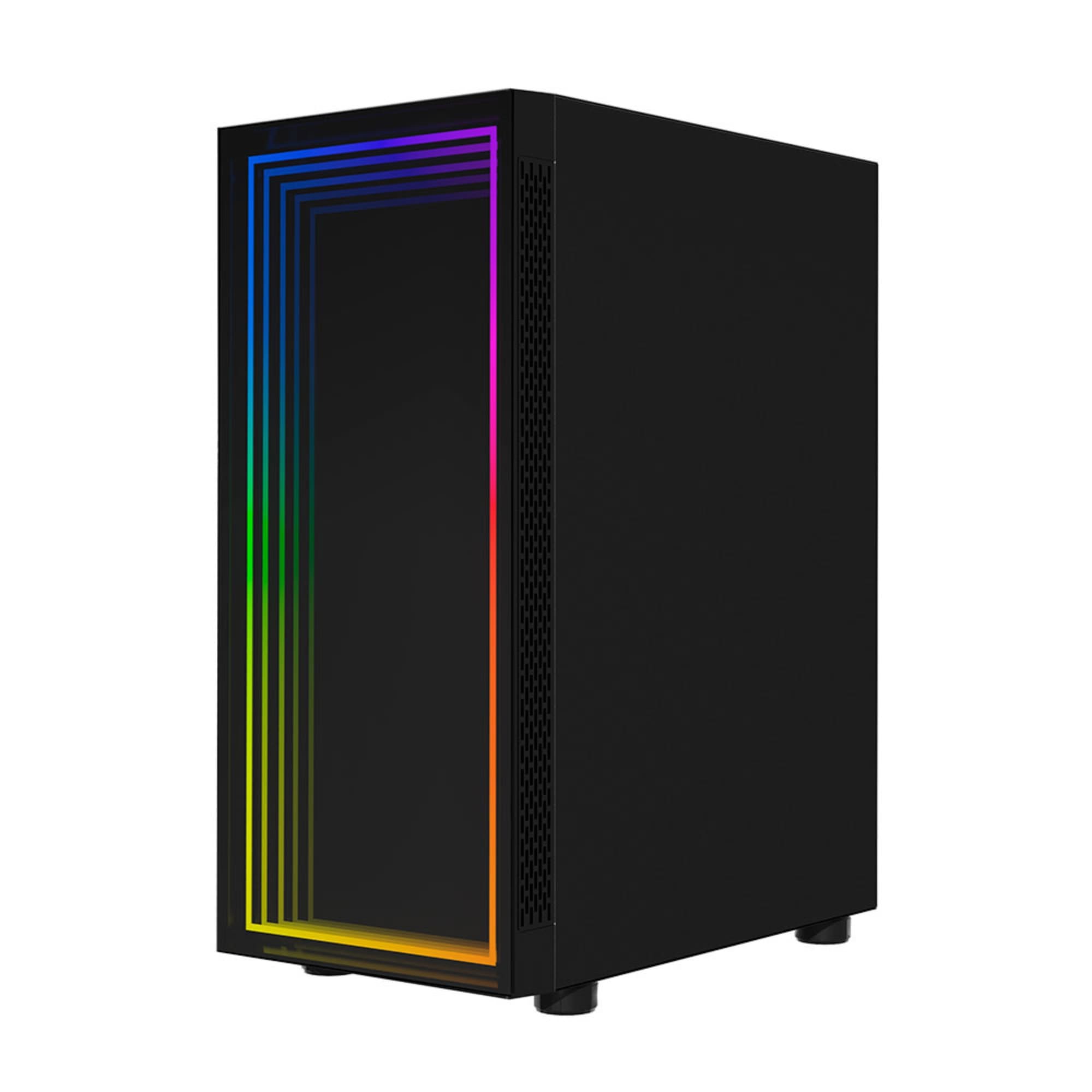 Gabinete Ocelot Gaming PORTAL-M4, ATX, Cristal Templado, incluye 3 Ventiladores, sin Fuente, Negro.