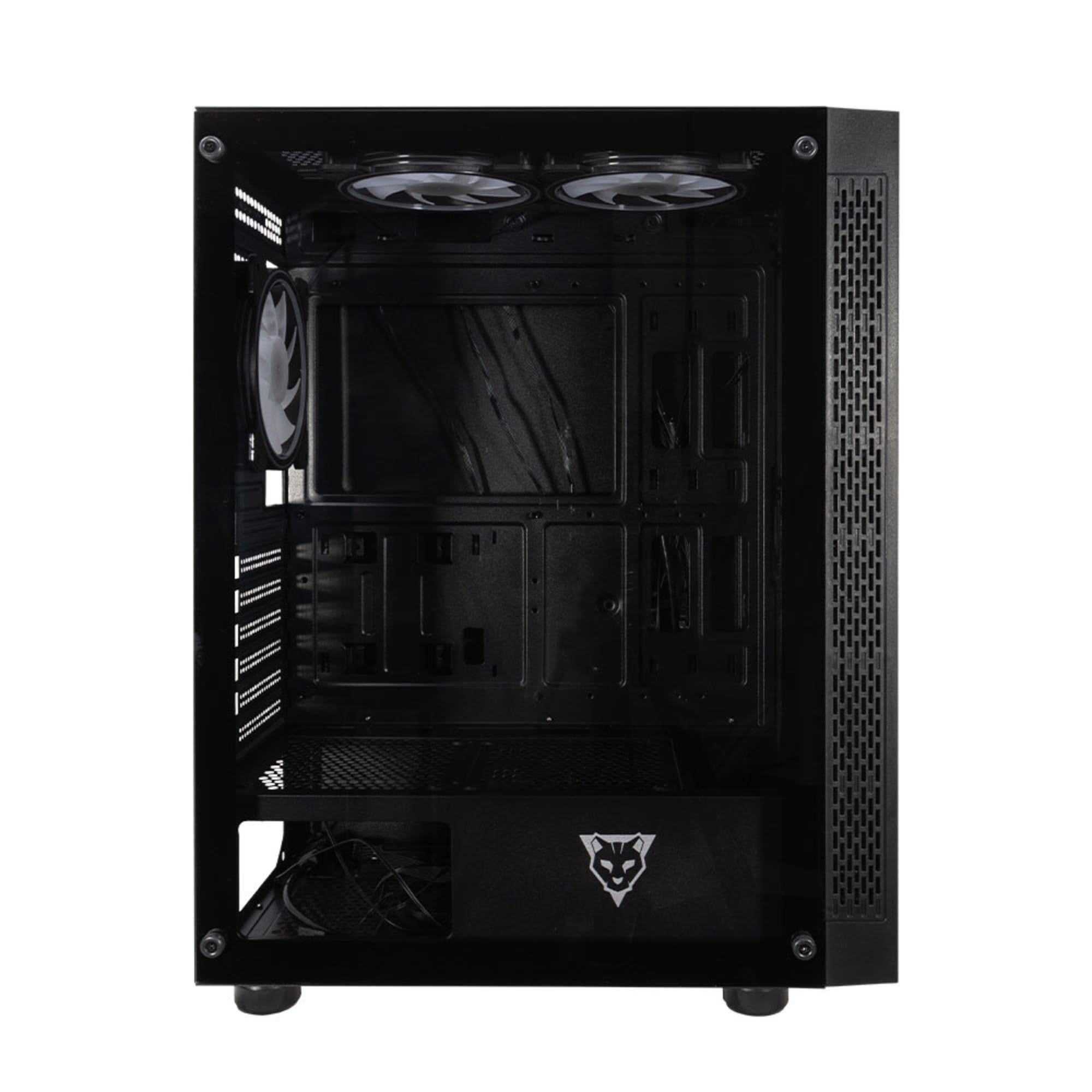 Gabinete Ocelot Gaming PORTAL-M4, ATX, Cristal Templado, incluye 3 Ventiladores, sin Fuente, Negro.