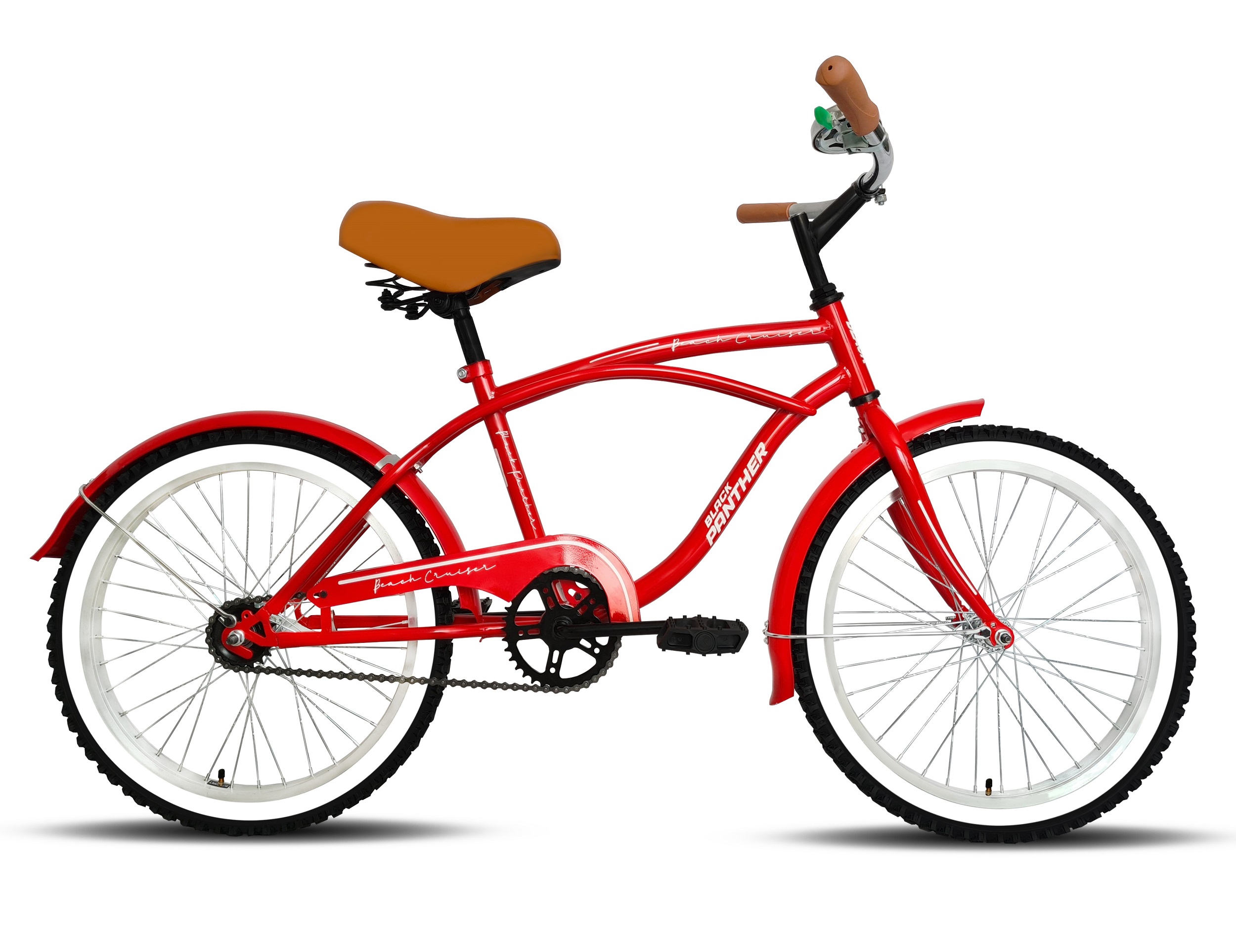 Bicicleta Black Panther Beach Cruiser Rodada 20 H Rojo