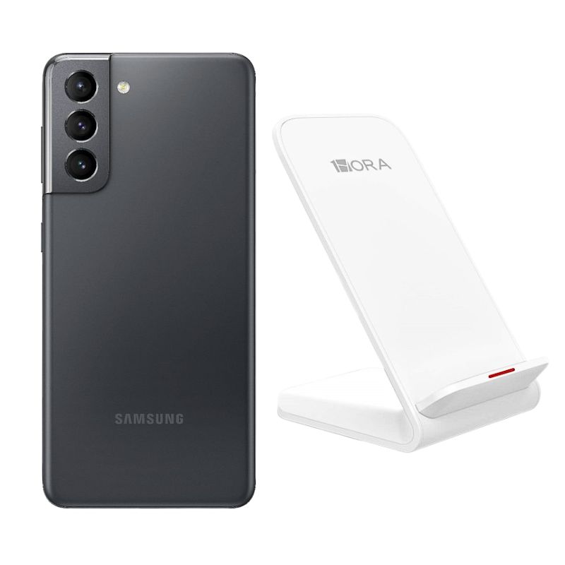 Samsung Galaxy S21 128GB Gris Reacondicionado Grado A + Base Cargador