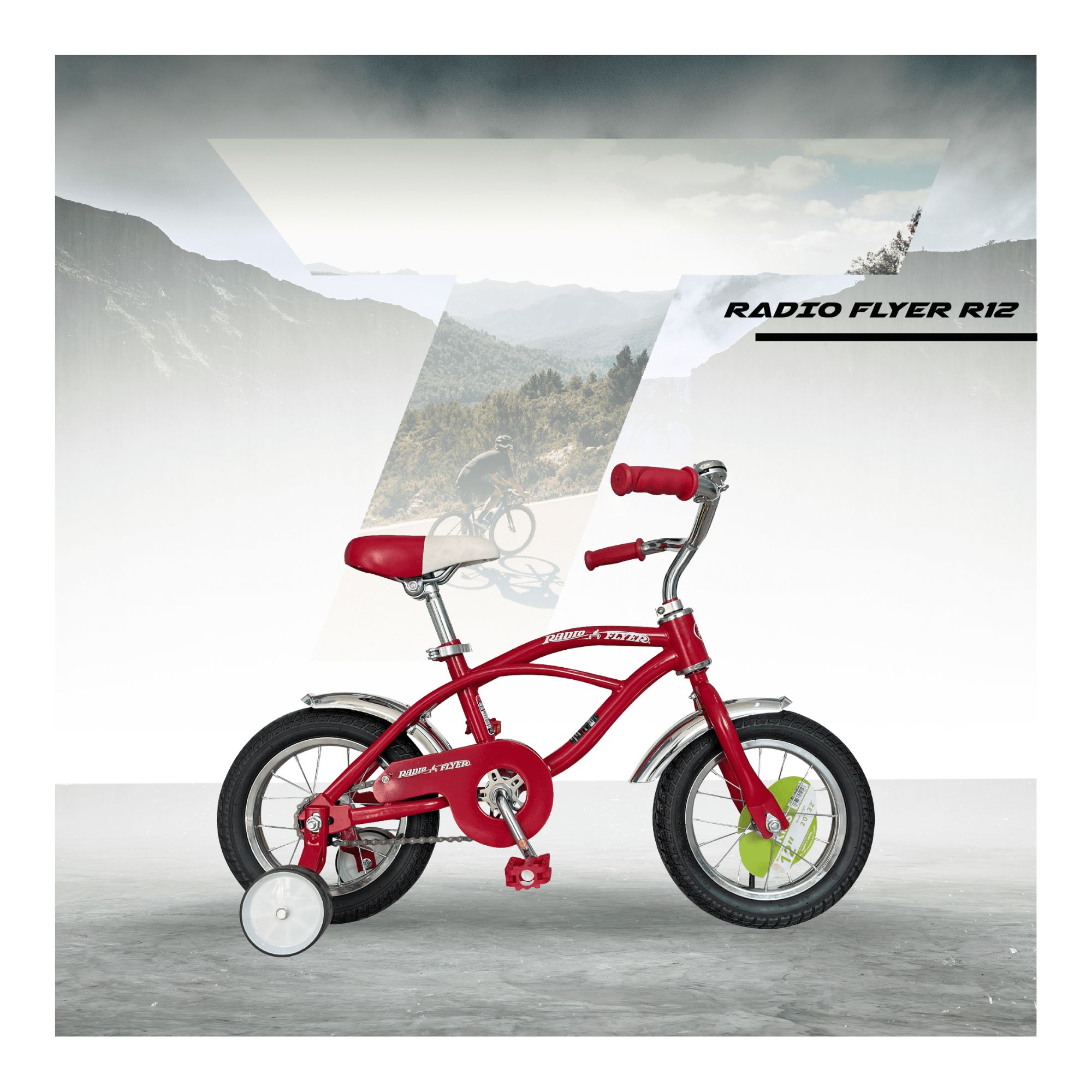 Bicicleta R12 Infantil Con Ruedas De Apoyo Radio Flyer Monk