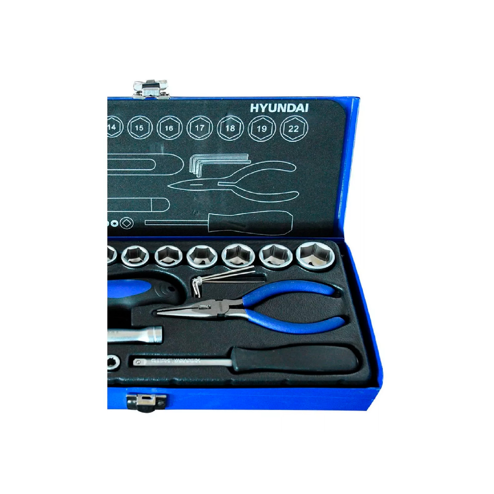 Juego Herramientas Autoclé 3/8 Pulgada 38pzas Hyjh38 Hyundai