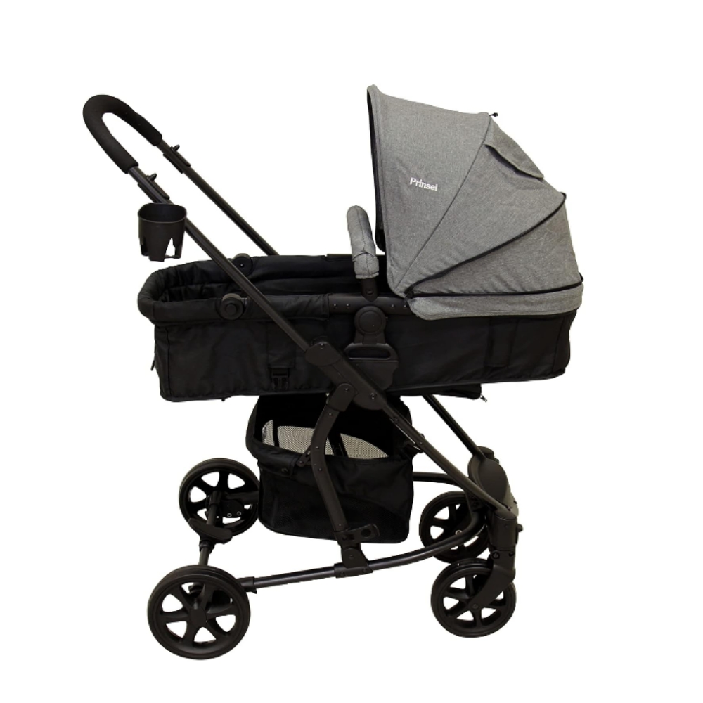 Carreola con sistema de viaje plegable multifuncional multiusos con asiento de auto 