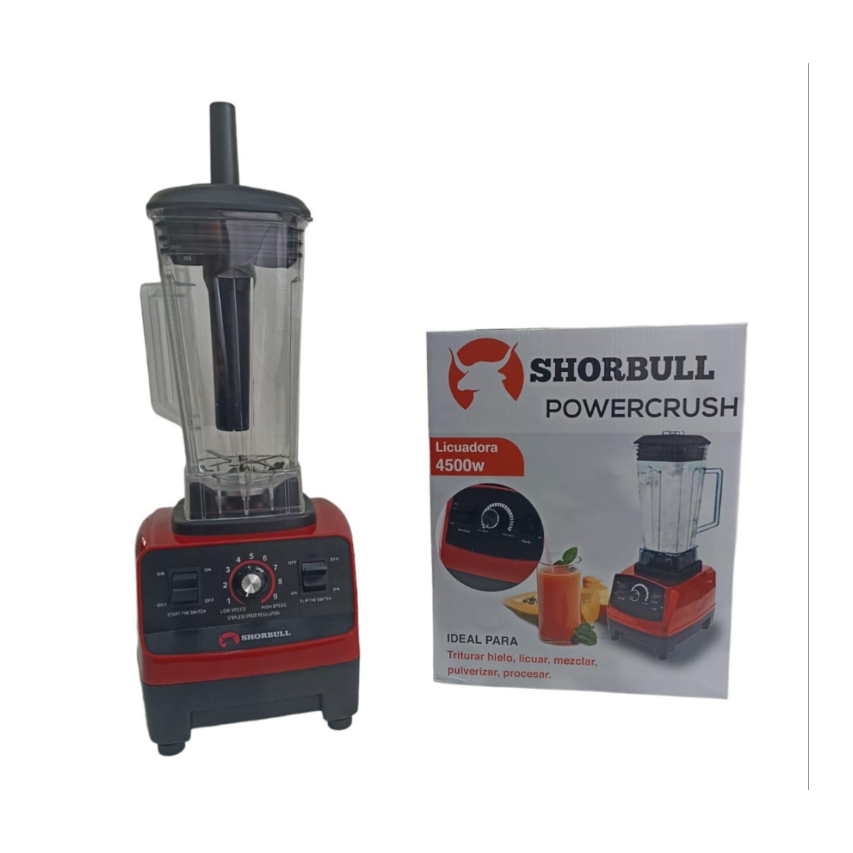 Licuadora Profesional Blender 4500w Rudo Frappe 2l Shorbull