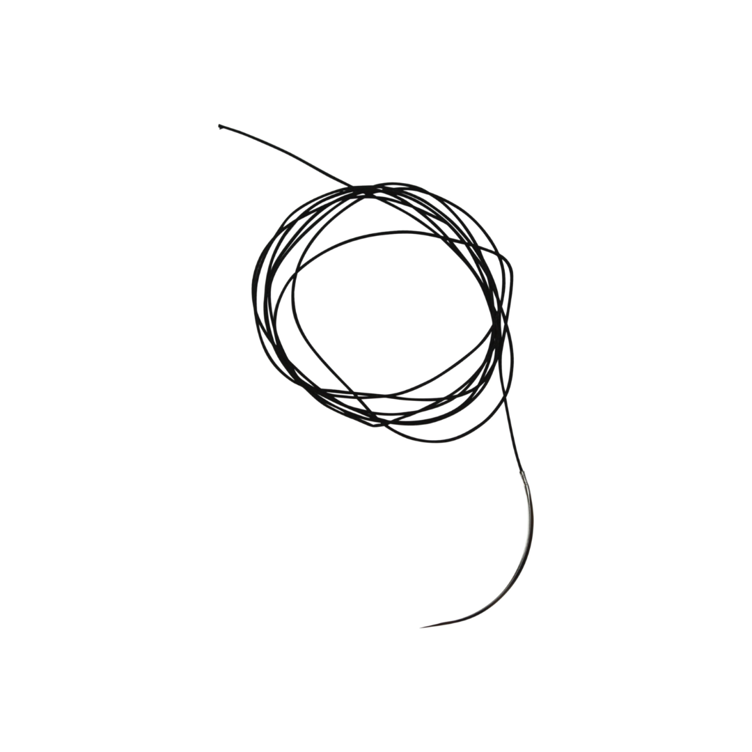 Sutura Quirúrgica de Seda Negra Trenzada 3-0 B-5 AMERICAN SUTURE