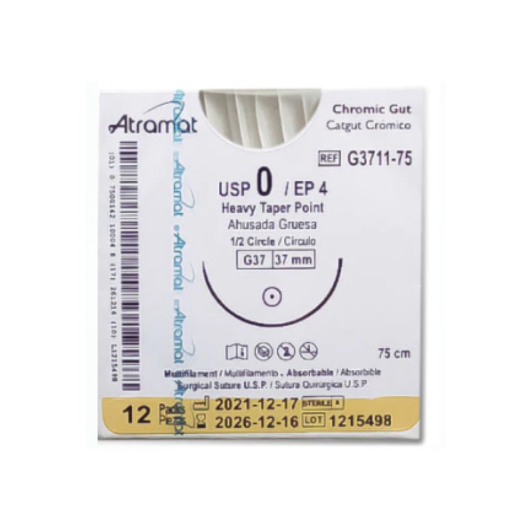 Sutura Quirúrgica de Catgut Crómico 0  EP-4 ATRAMAT