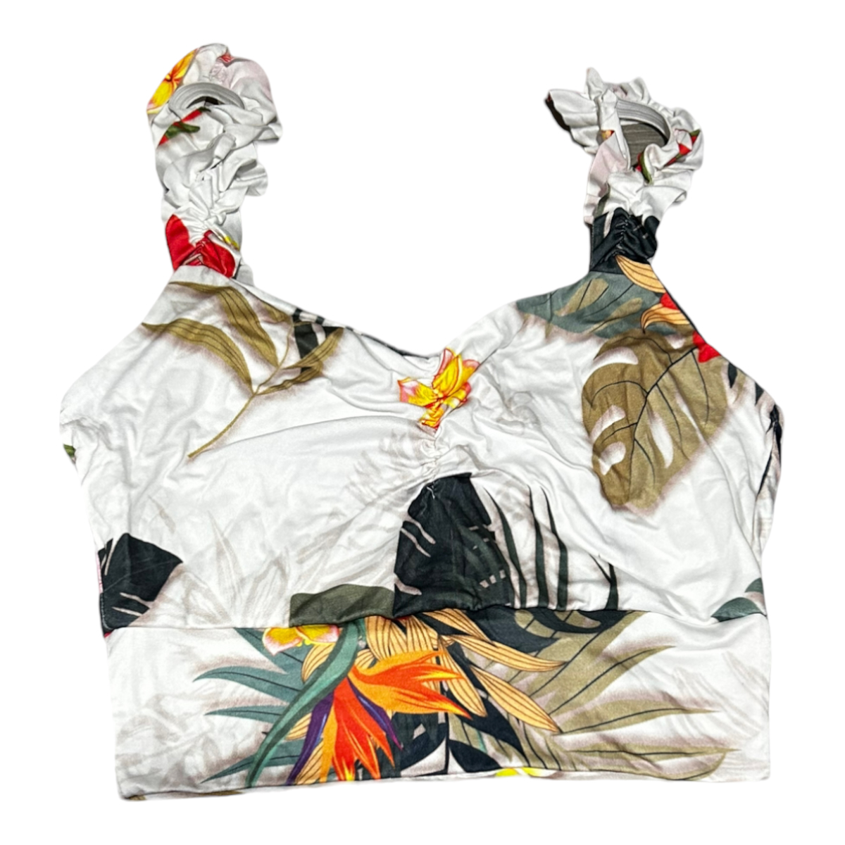 Conjunto Playero Falda Larga Y Top Floral Ropa De Playa