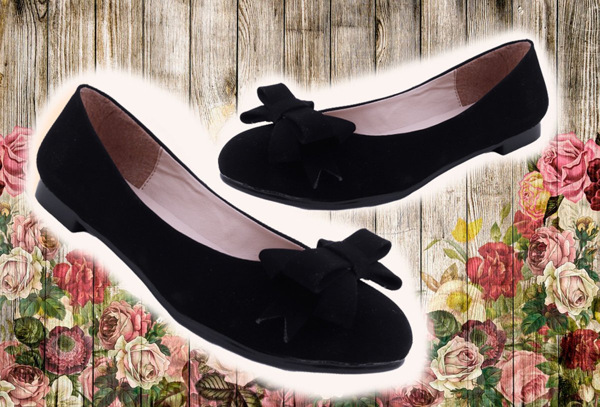 Zapato Escolar Flats Juvenil Negro Vestir Balerina 515-n.