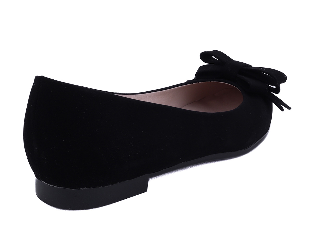 Zapato Escolar Flats Juvenil Negro Vestir Balerina 515-n.