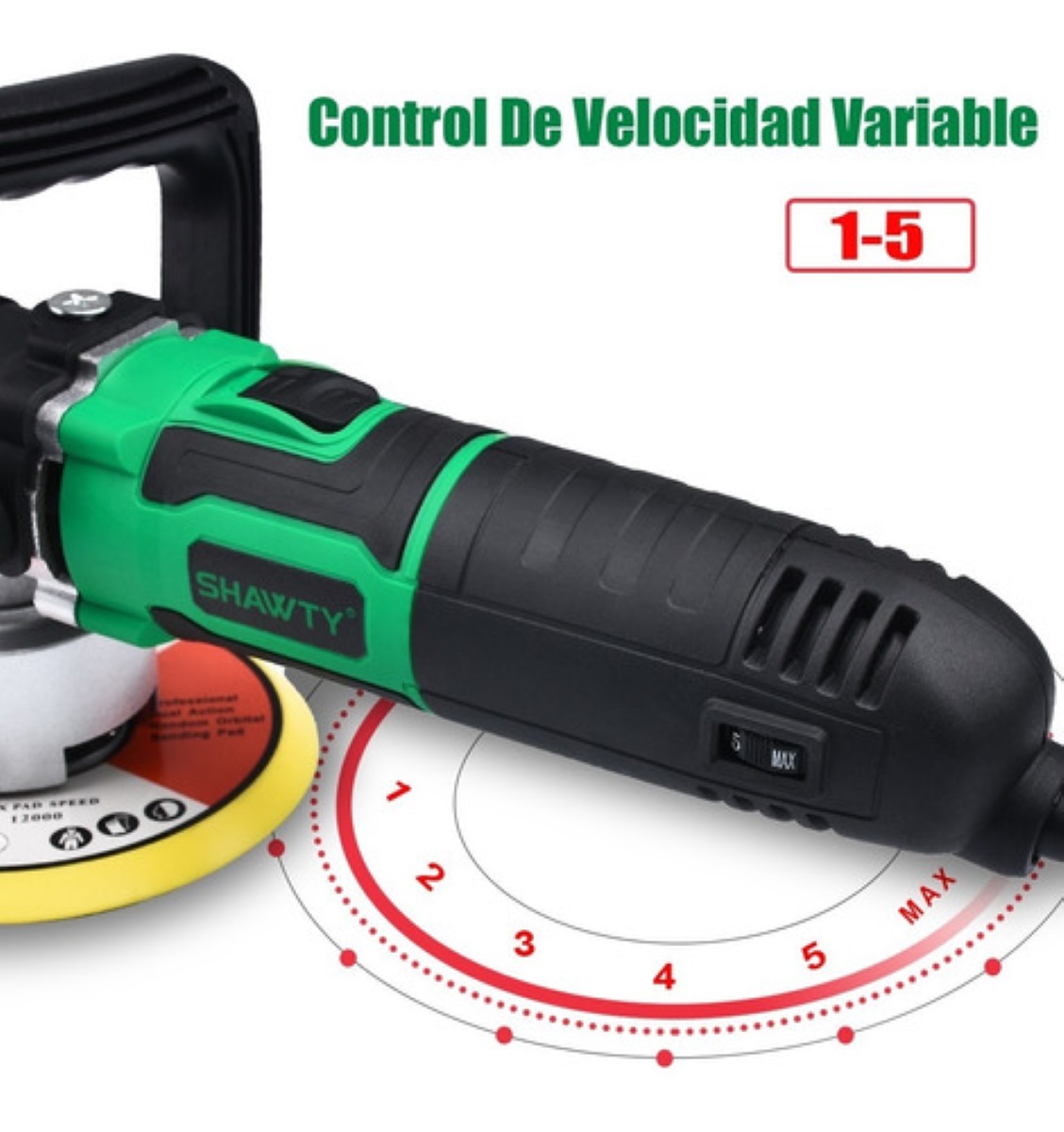 Pulidora Orbital De Velocidad Variable Y Lijadora 2500 rpm 110 V