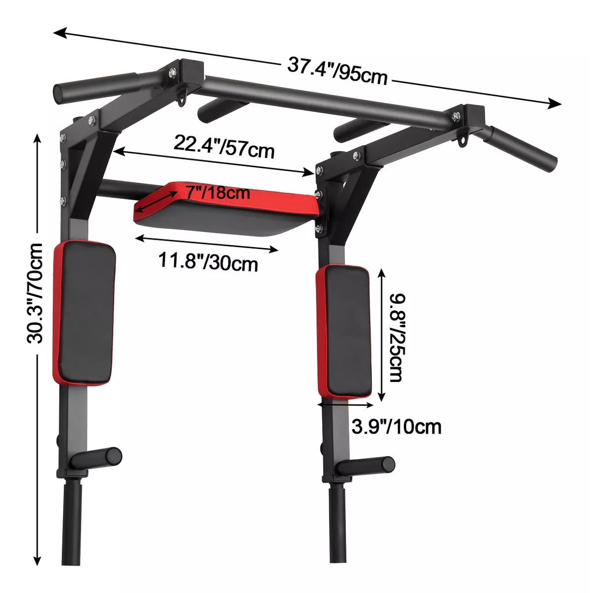 Barra 8en1 Dominadas Pared Gym Multifuncional Box Pesas