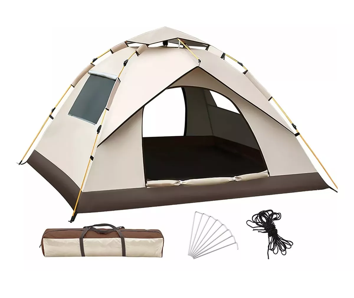 Tienda De Acampar Casa Campaña Camping Grande Impermeable Beige Cafe
