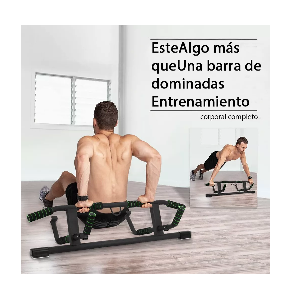 Barra De Dominadas Pared Para Ejercicios Paralelas Gym