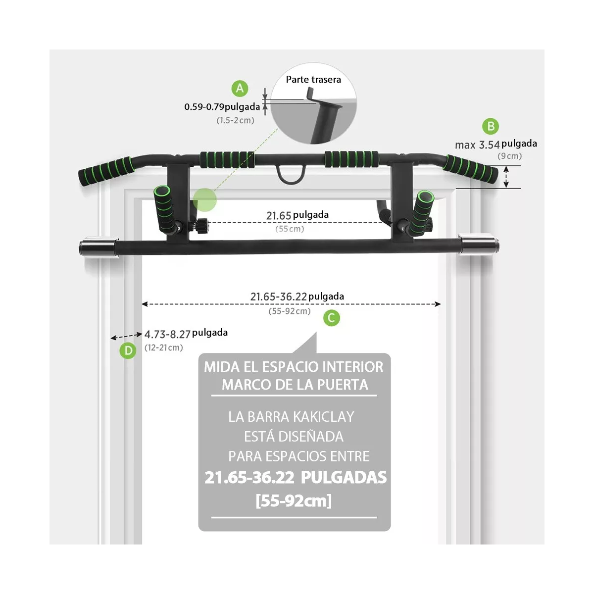 Barra Dominadas Pared Gym Multifuncional Ejercicio En Casa