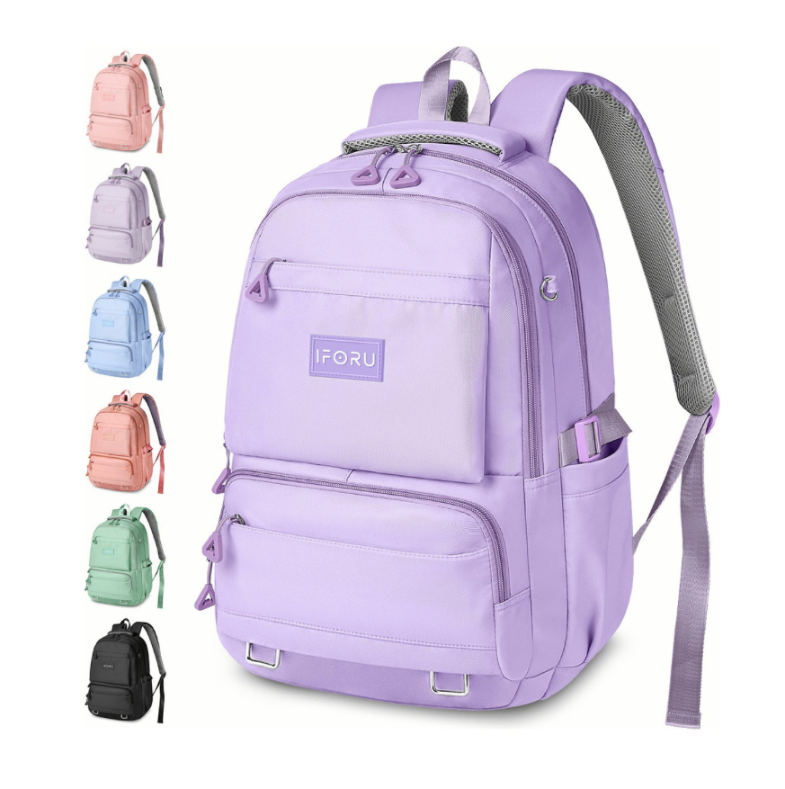 Mochila Escolar Viaje Bolsa P/ Laptop 15.6 Inch Iforu 30l morada