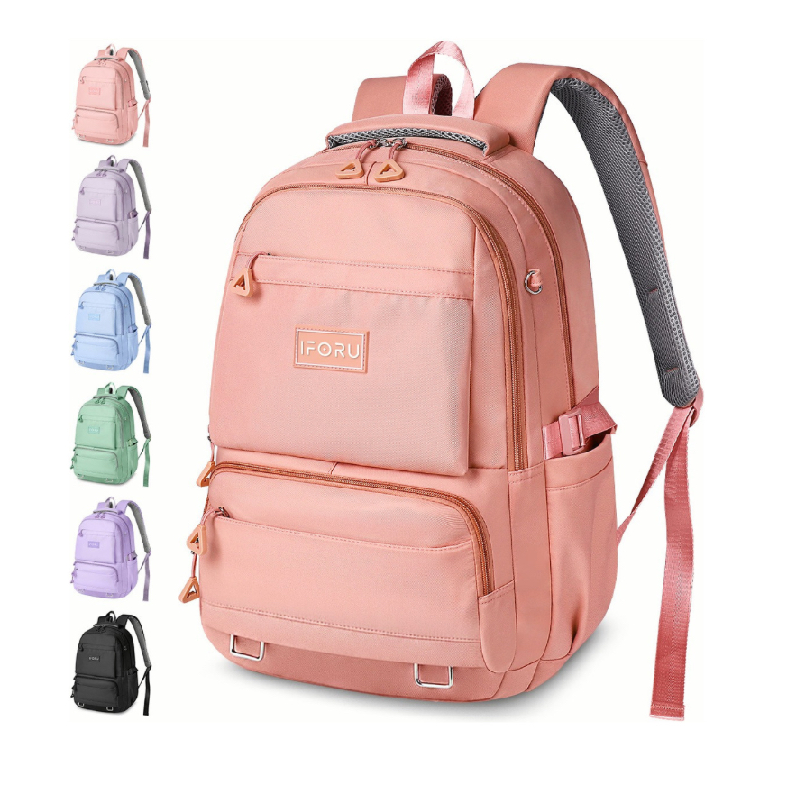 Mochila Escolar Viaje Bolsa P/ Laptop 15.6 Inch Iforu 30l coral