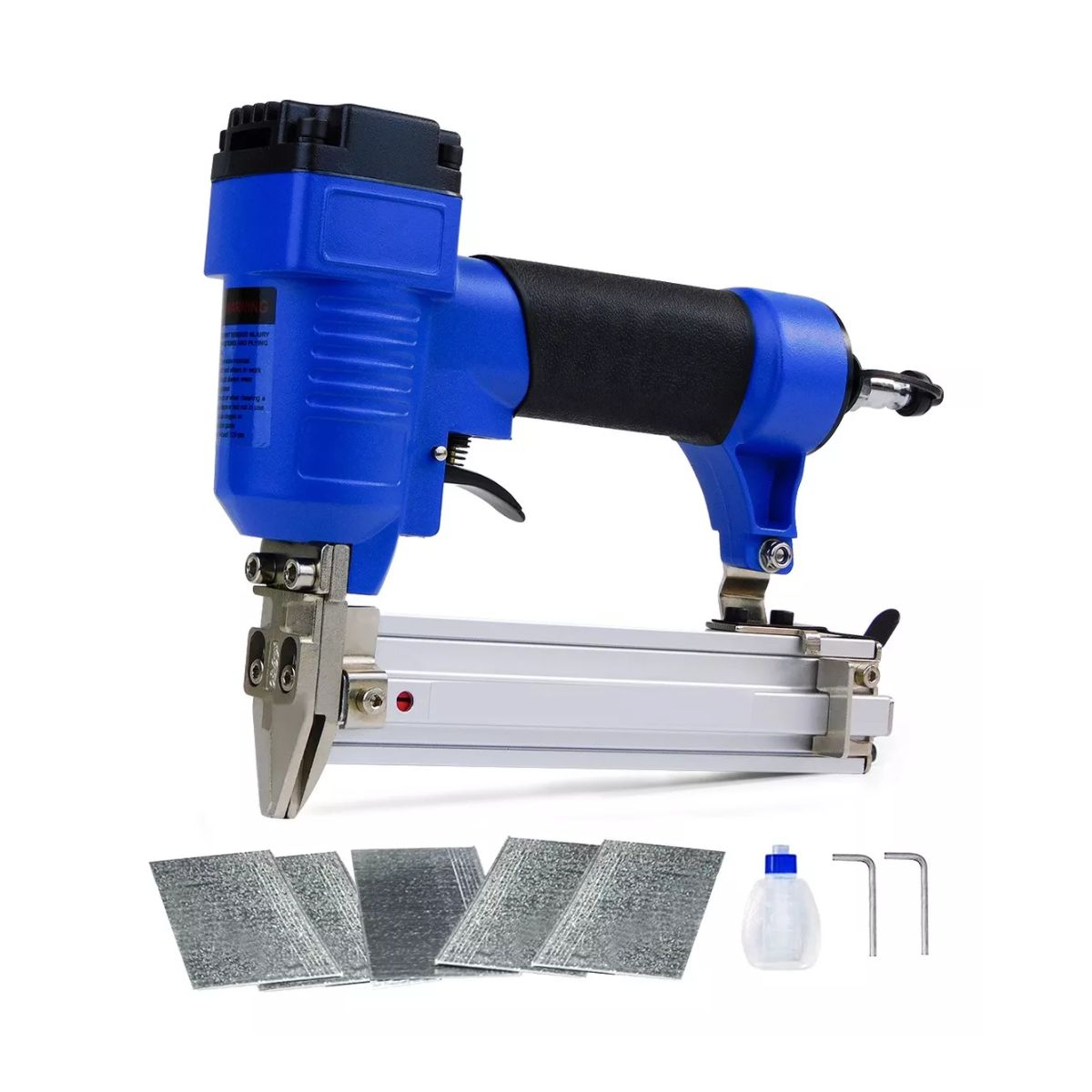 Clavadora Y Engrapadora Neumática De Clavos Calibre 18 Azul