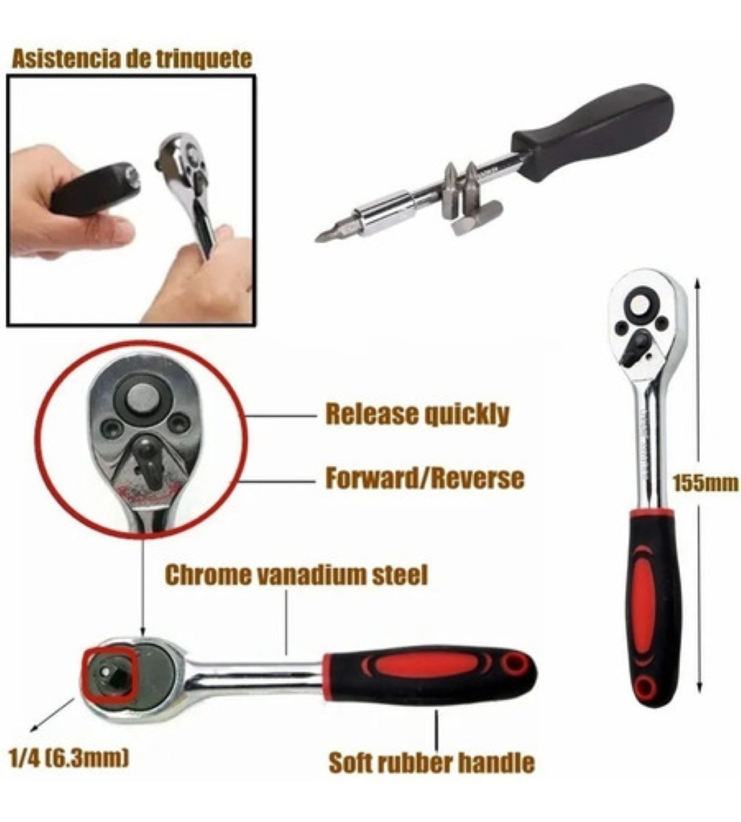 Juego De Herramientas Mecánicas De 46 Piezas 