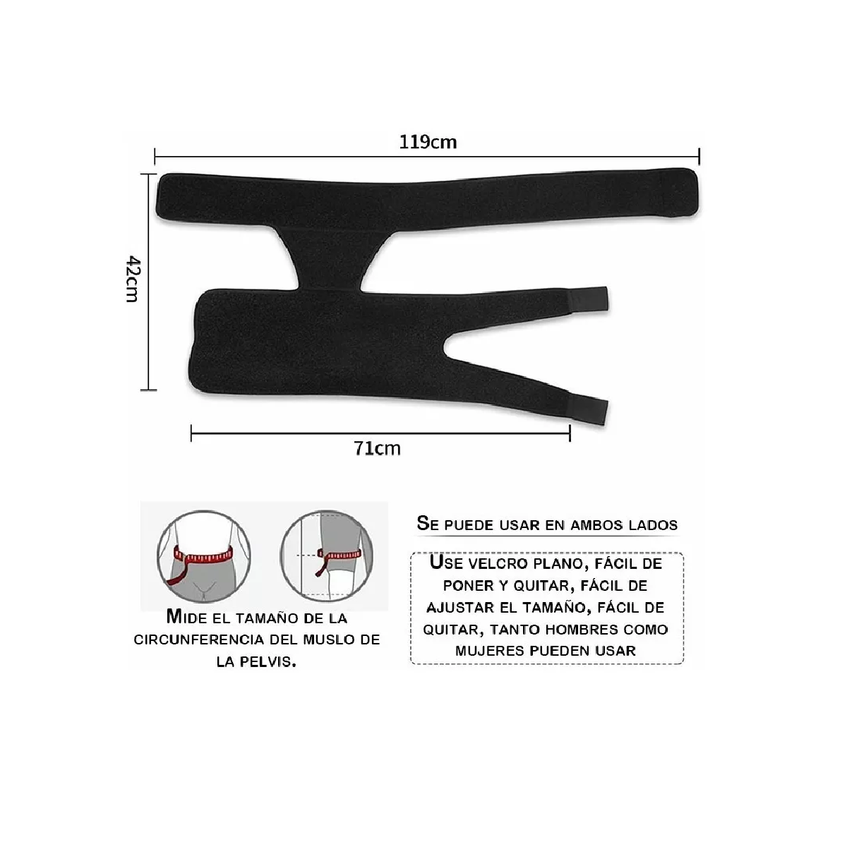 Faja Soporte Compresion Muslera Ciatica Ingle Cadera