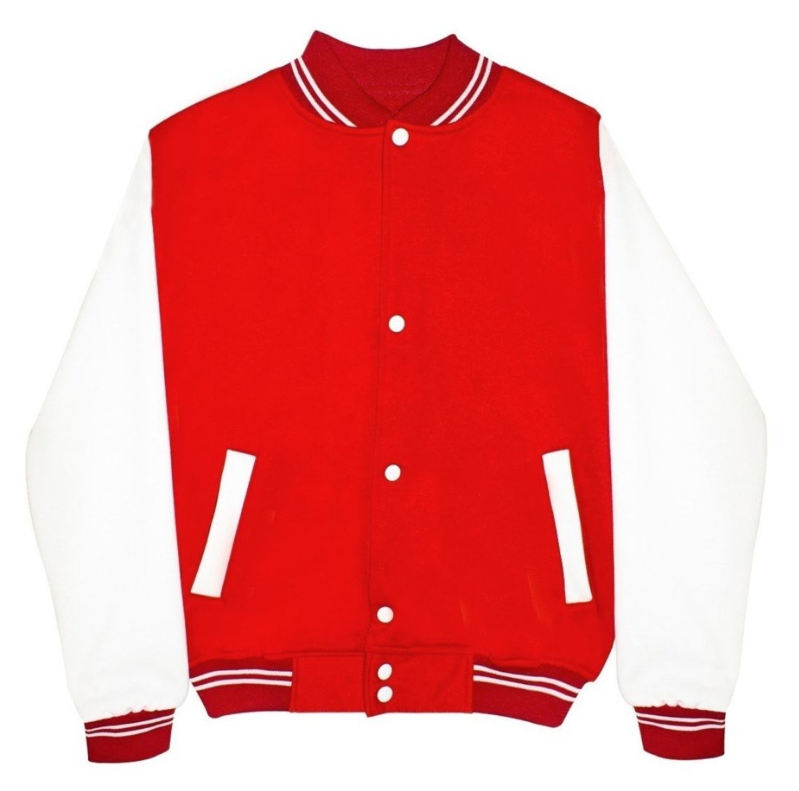 chamarra colegio universitaria  rojo - blanco 