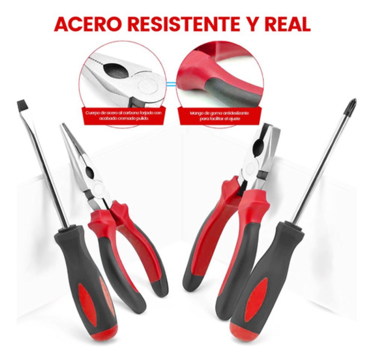 Juego Herramientas Set Mecánicas Reparación Doméstica 112pzs Caja Negra