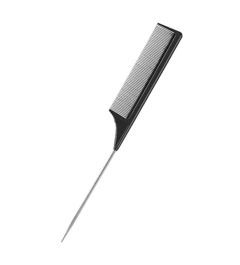 Peine Profesional De Carbon Cola Metal Resistente Al Calor