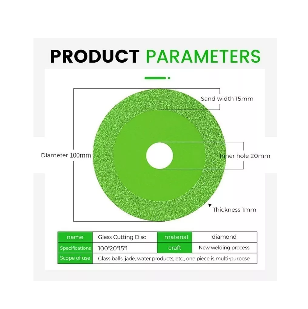 Disco De Corte Vidrio Hoja De Diamante De 6 Piezas 