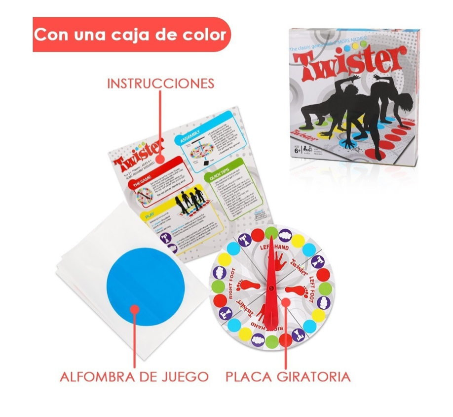 Twister Clásico Juego De Piso Interacción Familiar Partido