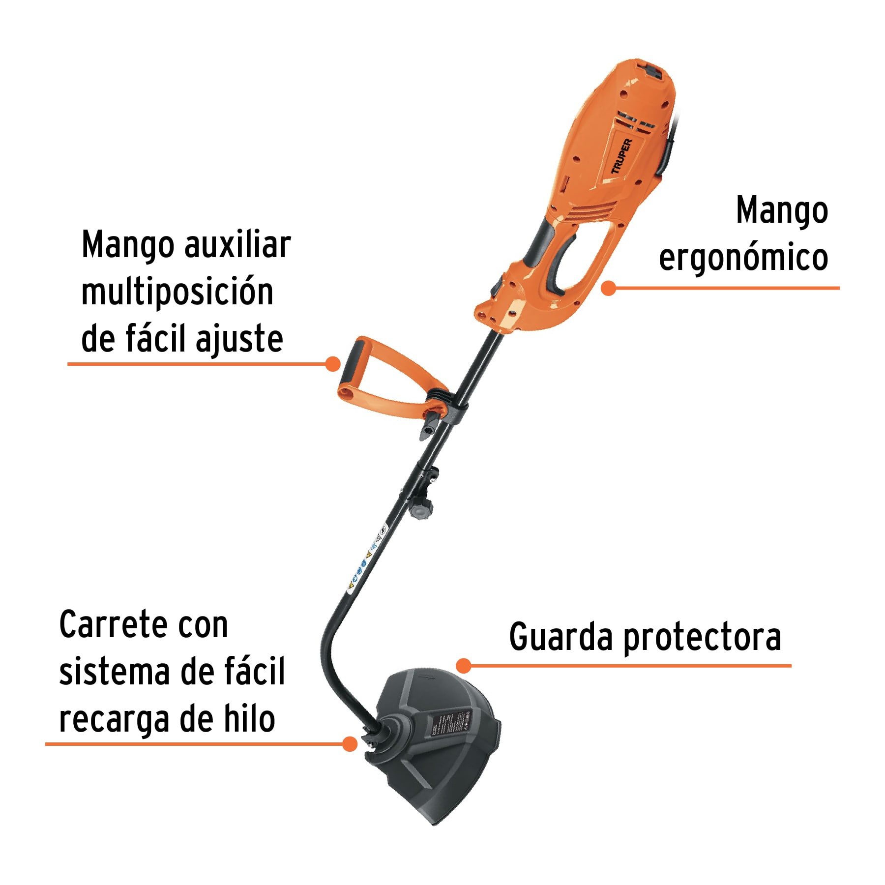 Ficha Tecnica Desbrozadora eléctrica 600 W mango D, 15 de corte