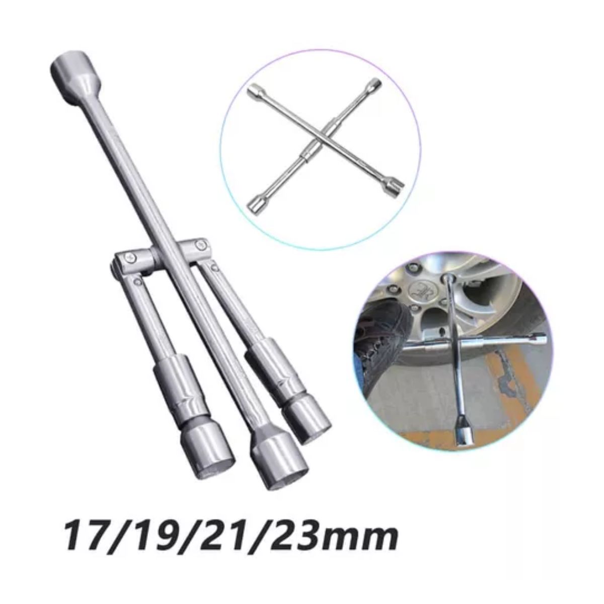 Llave De Cruz Plegable Para Desmontar Llantas 17/19/21/23mm