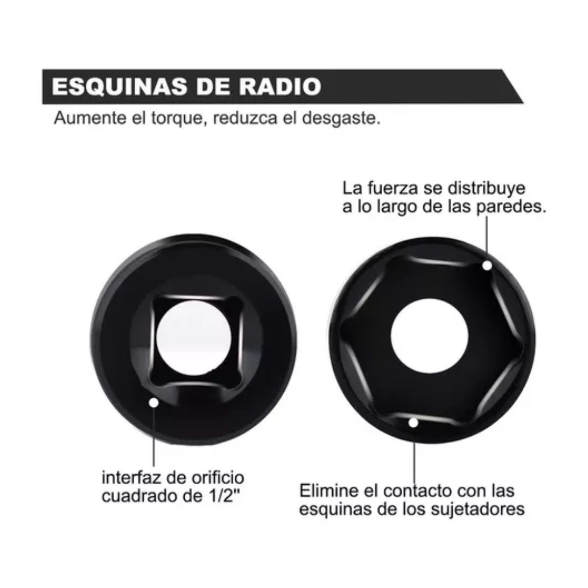 Juego De Dados De Impacto De 1/2 In, 8-32 Mm, 35 Piezas Negro