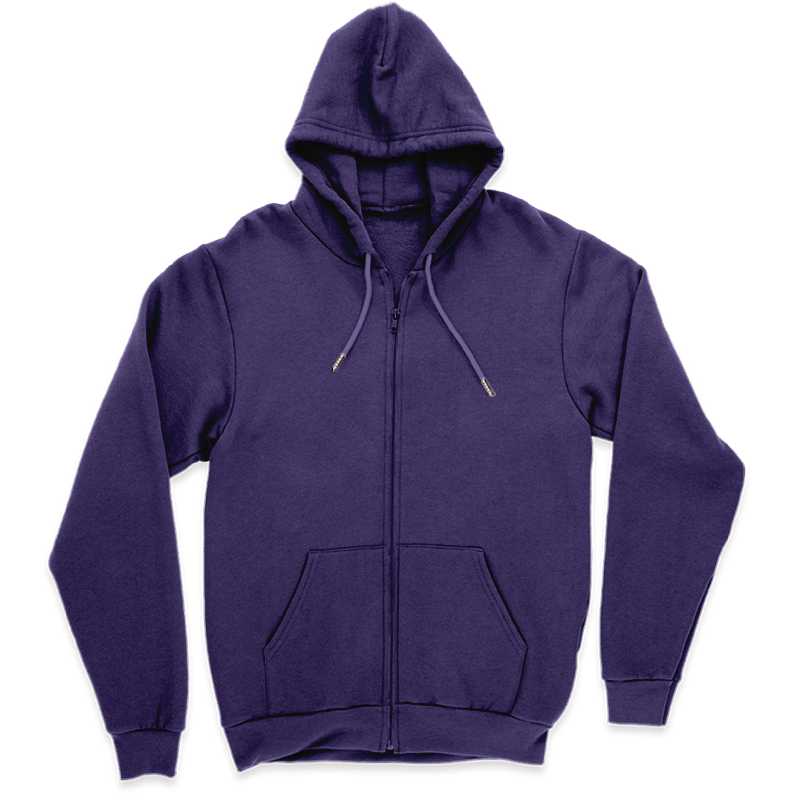 Sudadera Hoodie Morado con Cierre, Capucha y Cangurera, Calientita, Casual, Abrigo, Chamarra