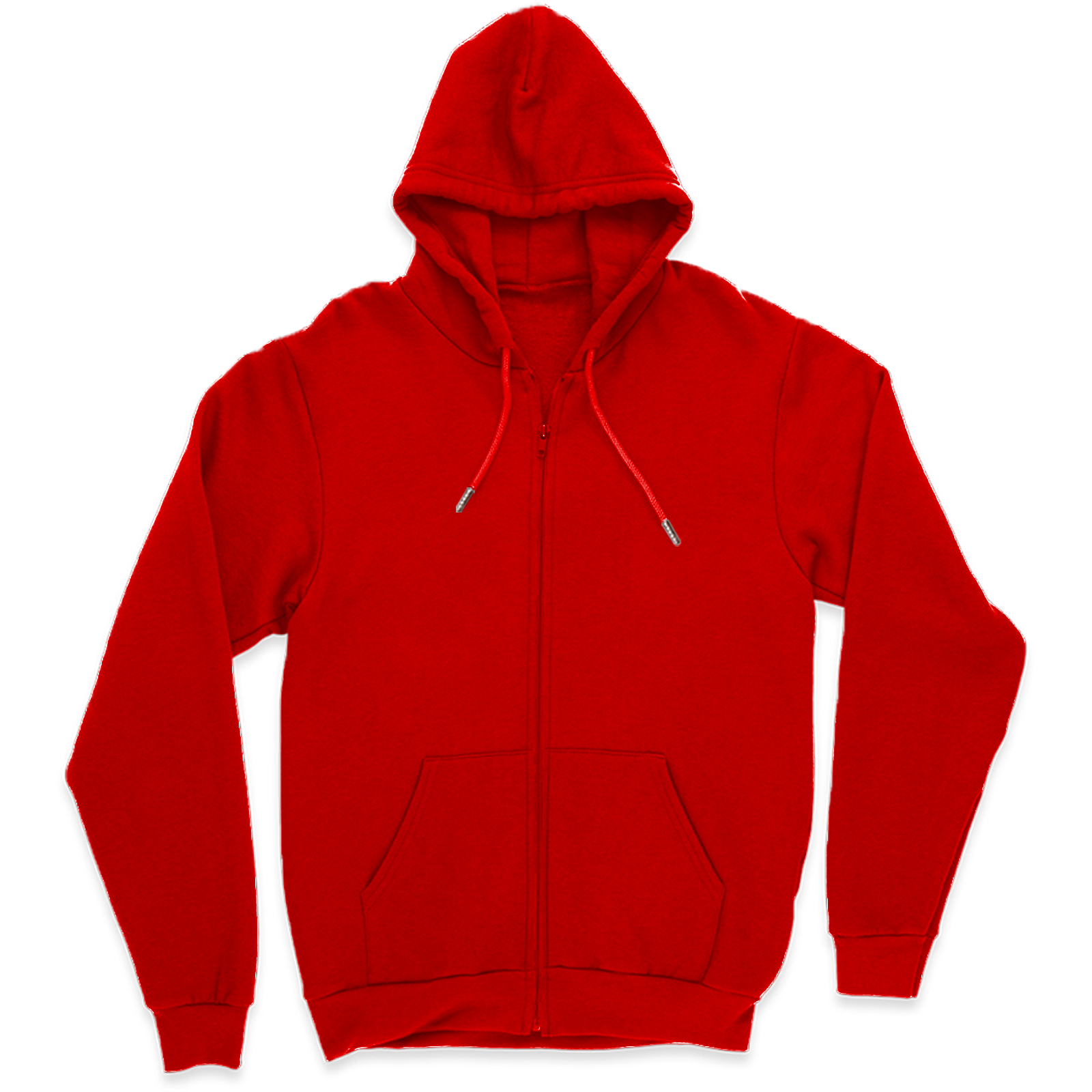 Sudadera Hoodie Rojo con Cierre, Capucha y Cangurera, Calientita, Casual, Abrigo, Chamarra