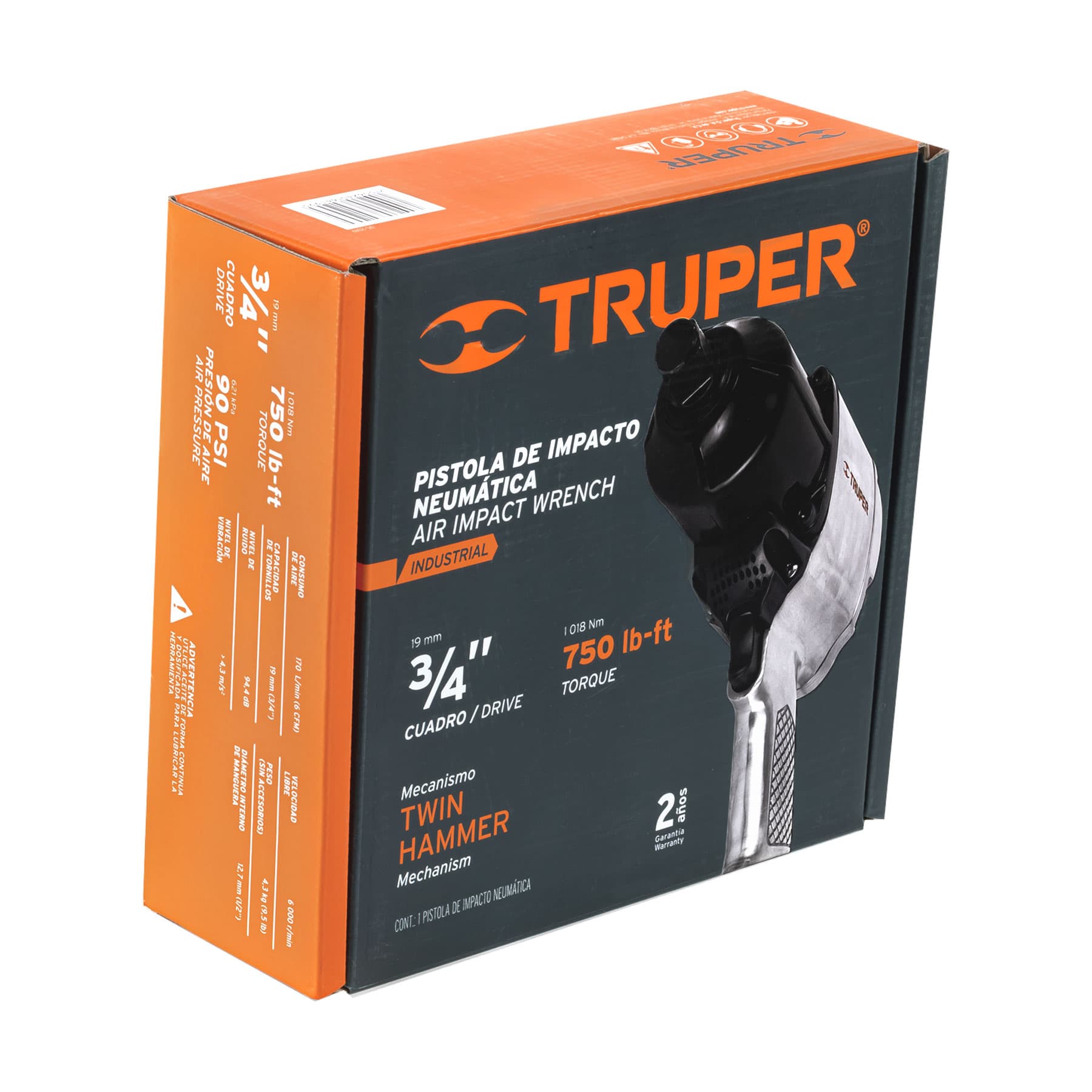 LLAVE DE IMPACTO NEUMÁTICA 3/4", INDUSTRIAL, TRUPER 16889