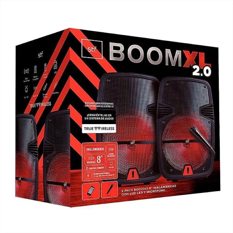 Pack de 2 Bocinas Boom XL ST-S84551 Inalámbricas 8"