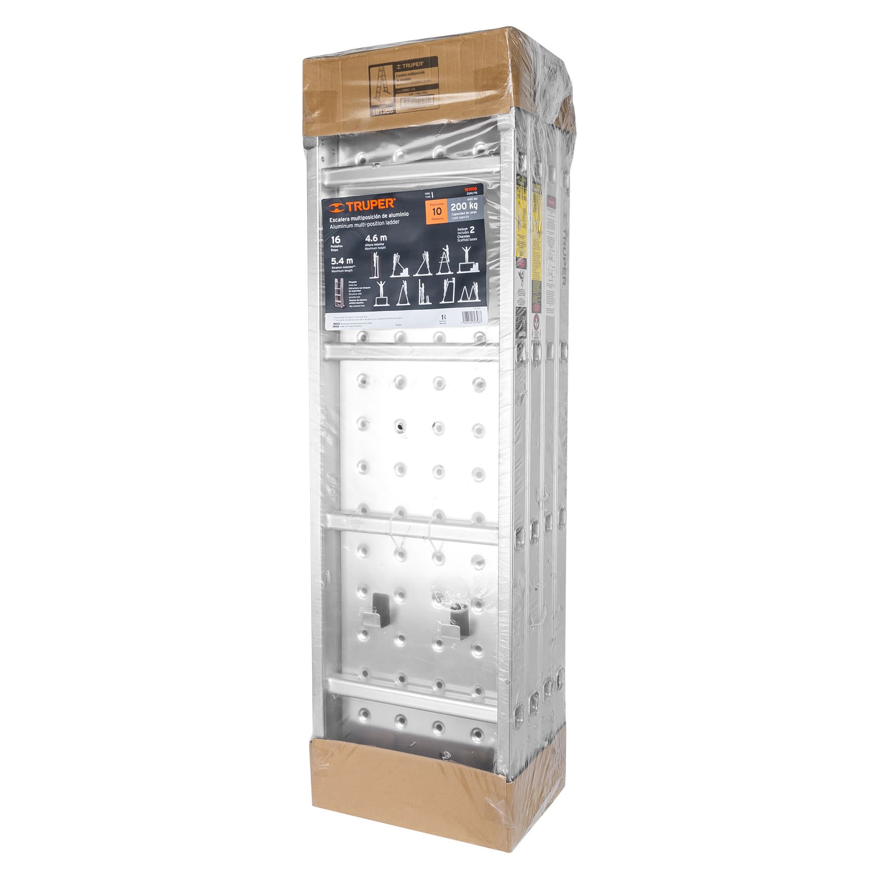 ESCALERA MULTI-POSICIÓN 16 PELDAÑOS, TIPO I, TRUPER 101906