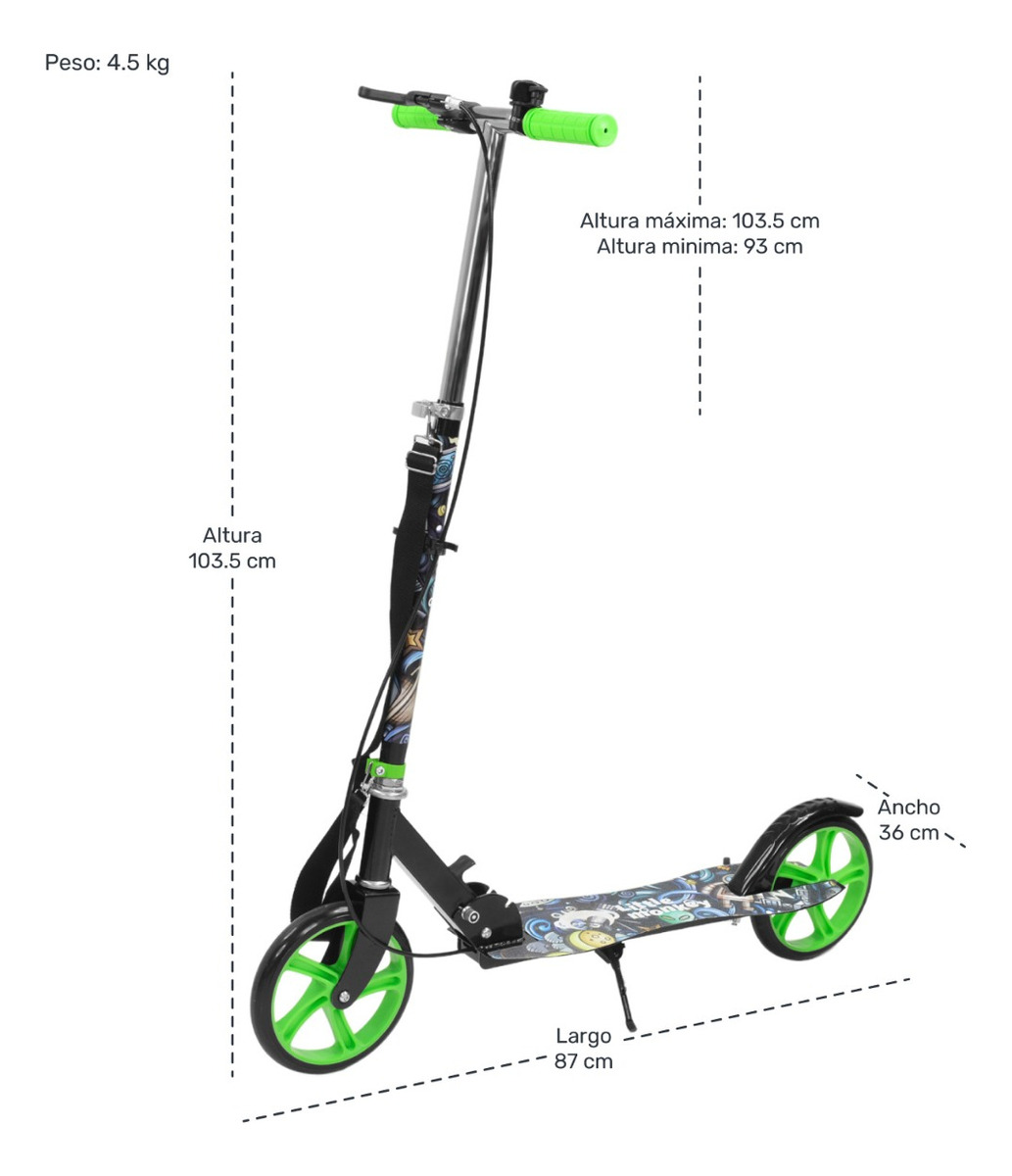 Scooter Plegable Freno V Brake Y De Pie