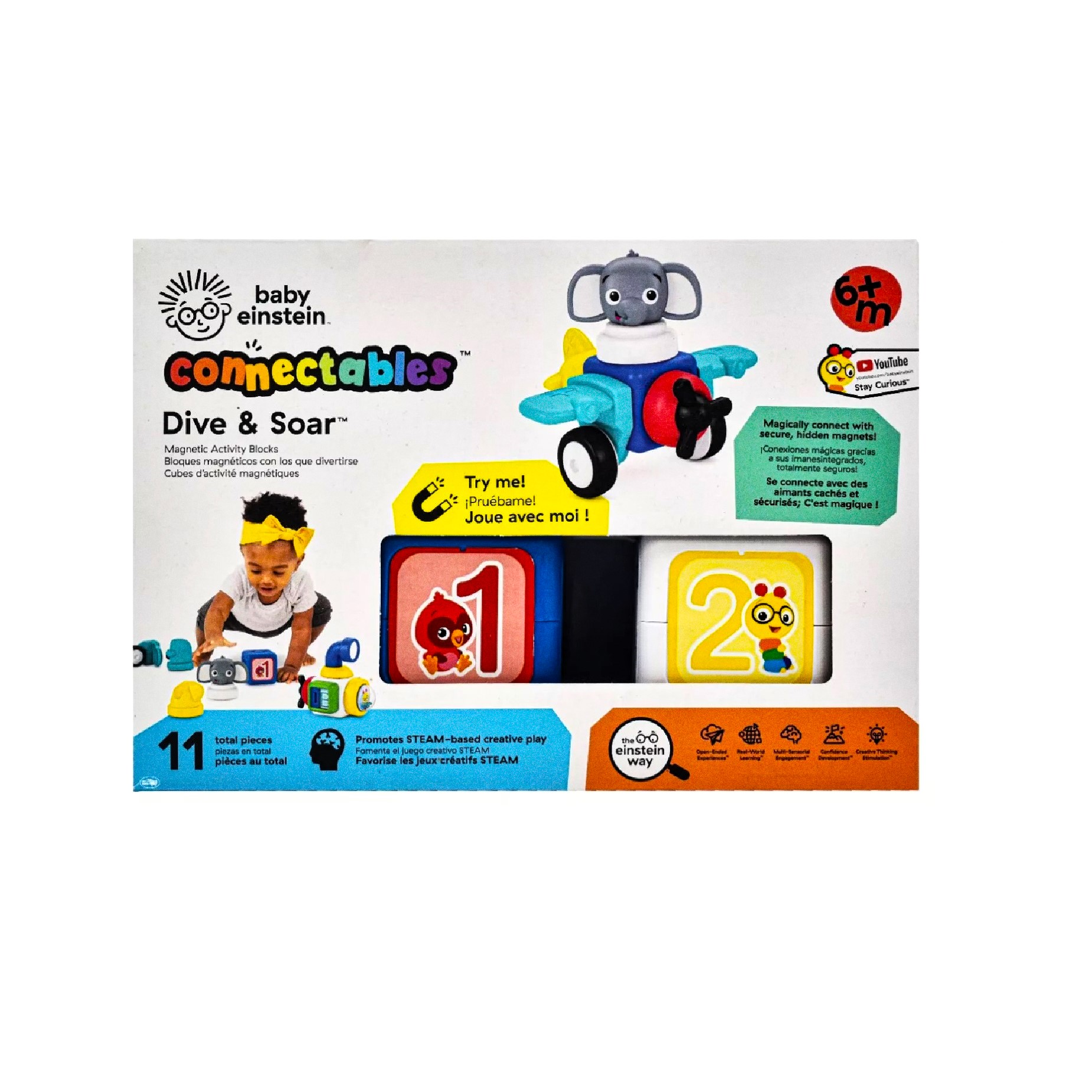 Baby Einstein Bloques Magnéticos para bebé De Actividades Add & Stack 11Piezas