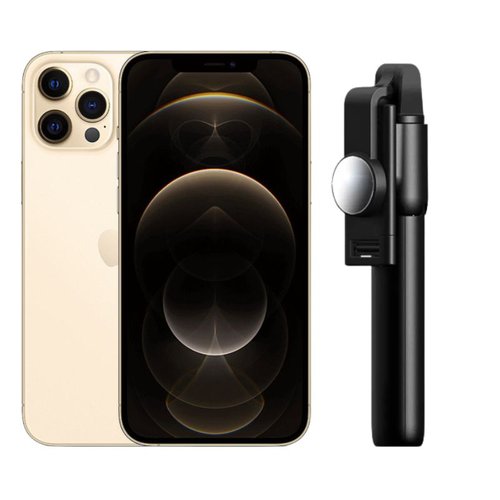 iPhone 12 Pro Max 256GB Dorado Reacondicionado Grado A + Bastón Bluetooth