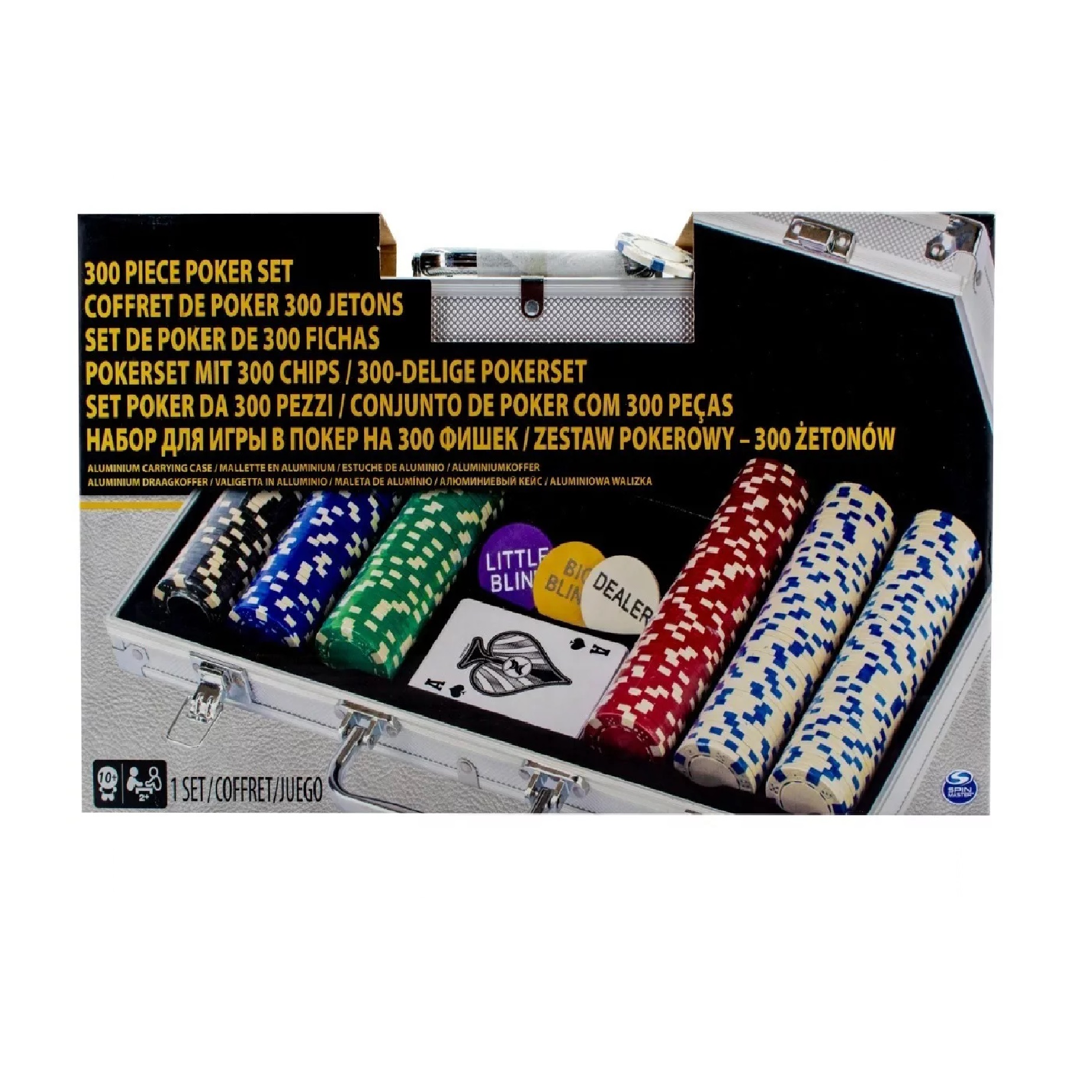 Poker Set, Fish Poker, Set Da Poker, 300 Gettoni Con Custodia In - Foto 6