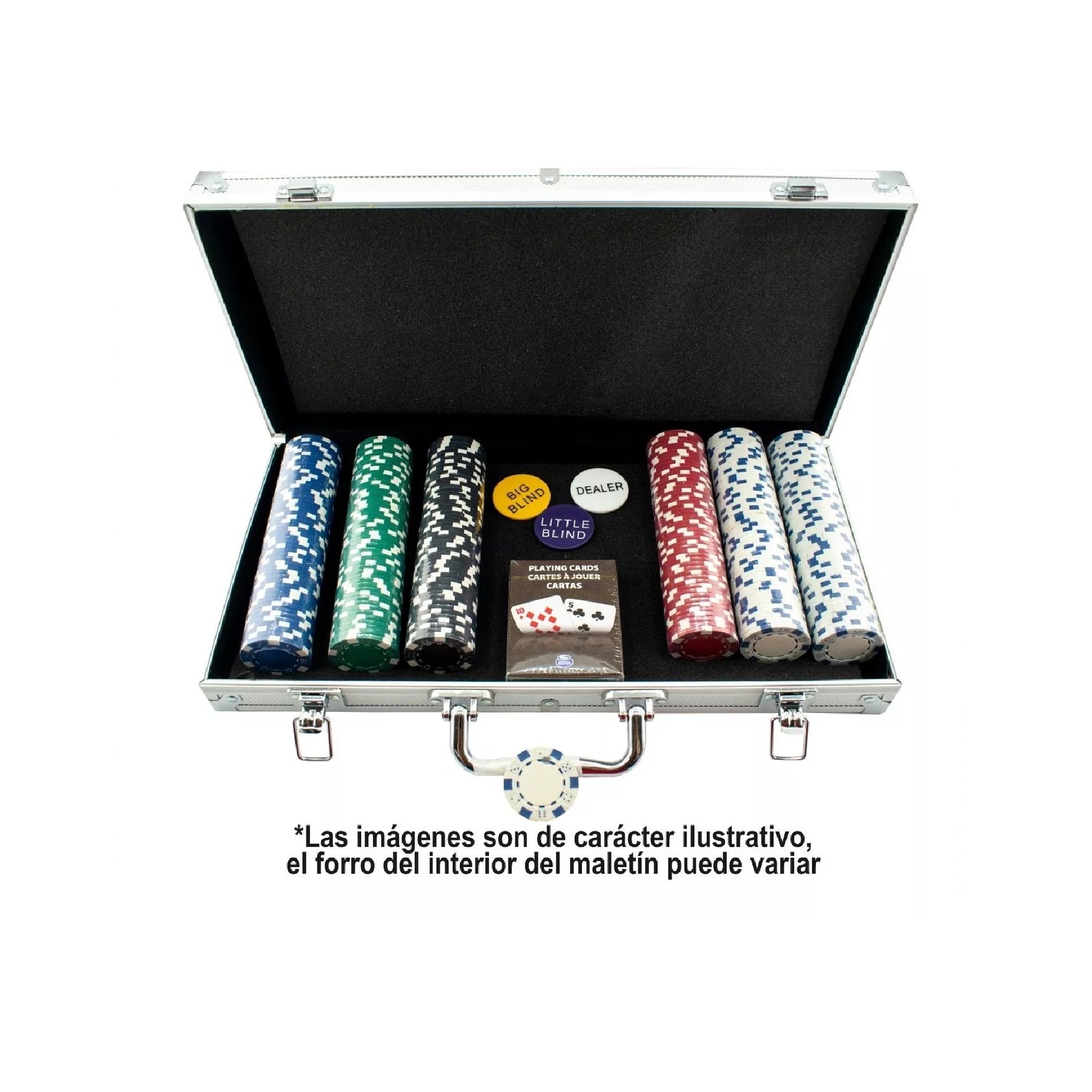 SET DE POKER DE 300 FICHAS CARDINAL ESTUCHE DE ALUMINIO 10.