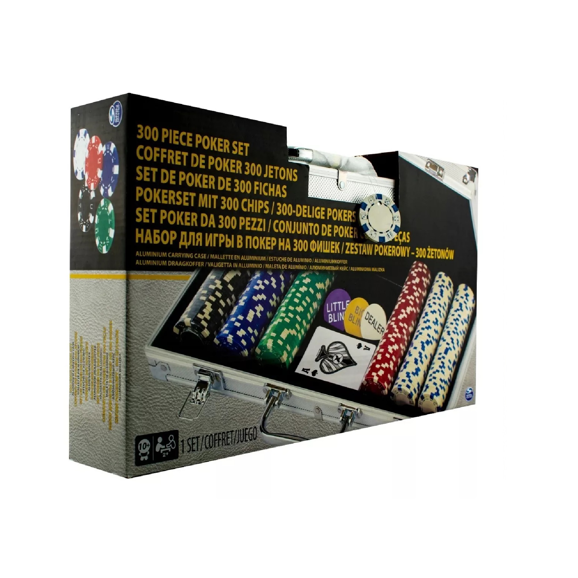 SET DE POKER DE 300 FICHAS CARDINAL ESTUCHE DE ALUMINIO 10.