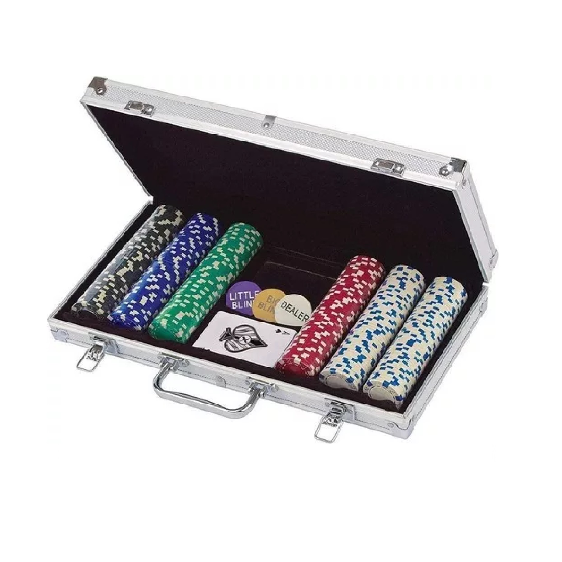 SET DE POKER DE 300 FICHAS CARDINAL ESTUCHE DE ALUMINIO 10.