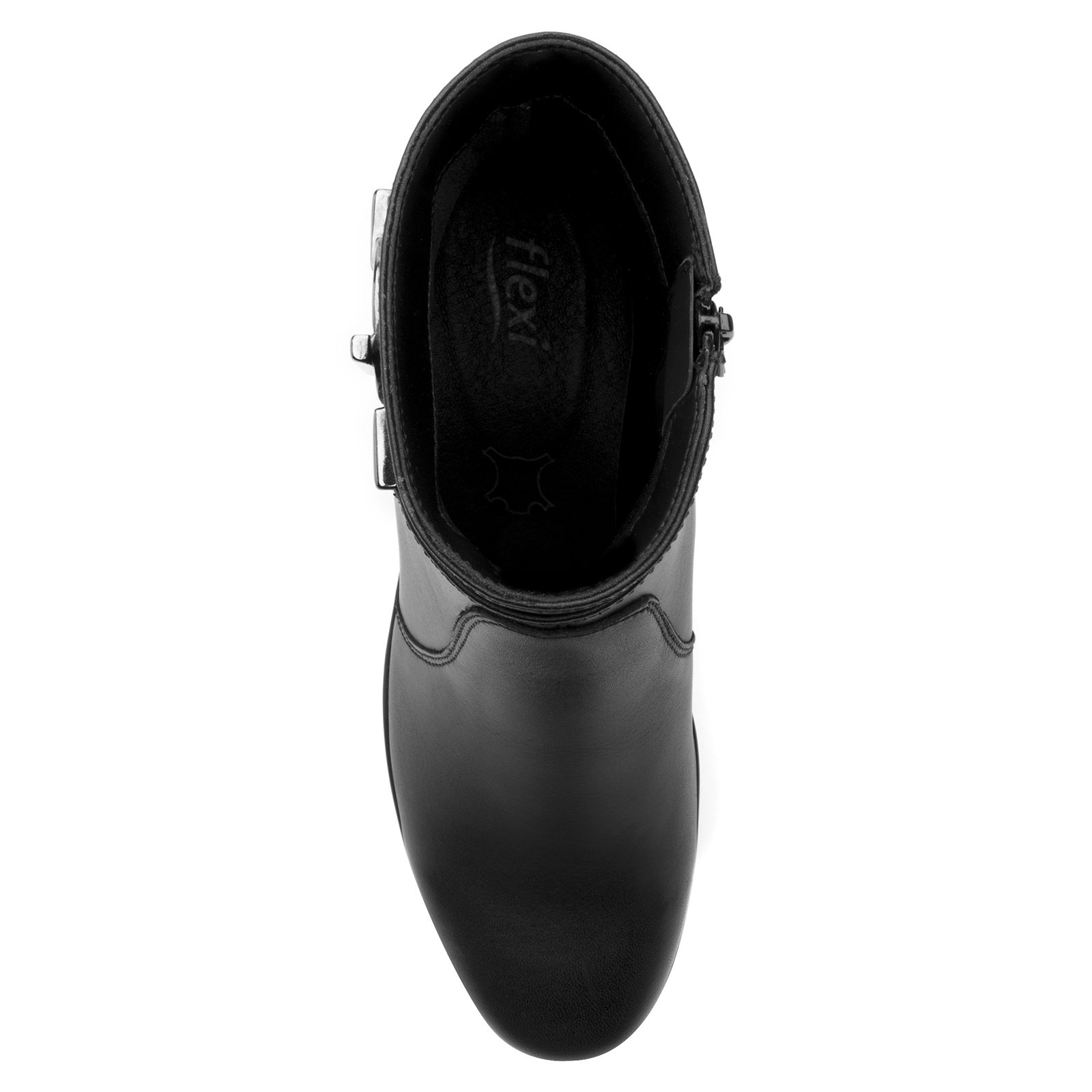 Botin Negro Flexi Mujer Piel 45232 Confort Hebilla Superior