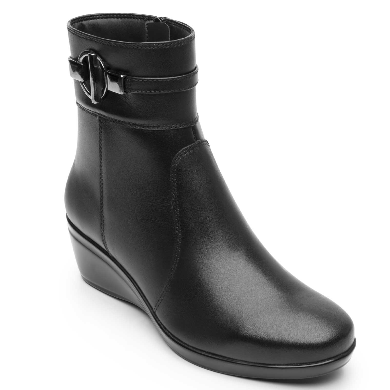 Botin Negro Flexi Mujer Piel 45232 Confort Hebilla Superior