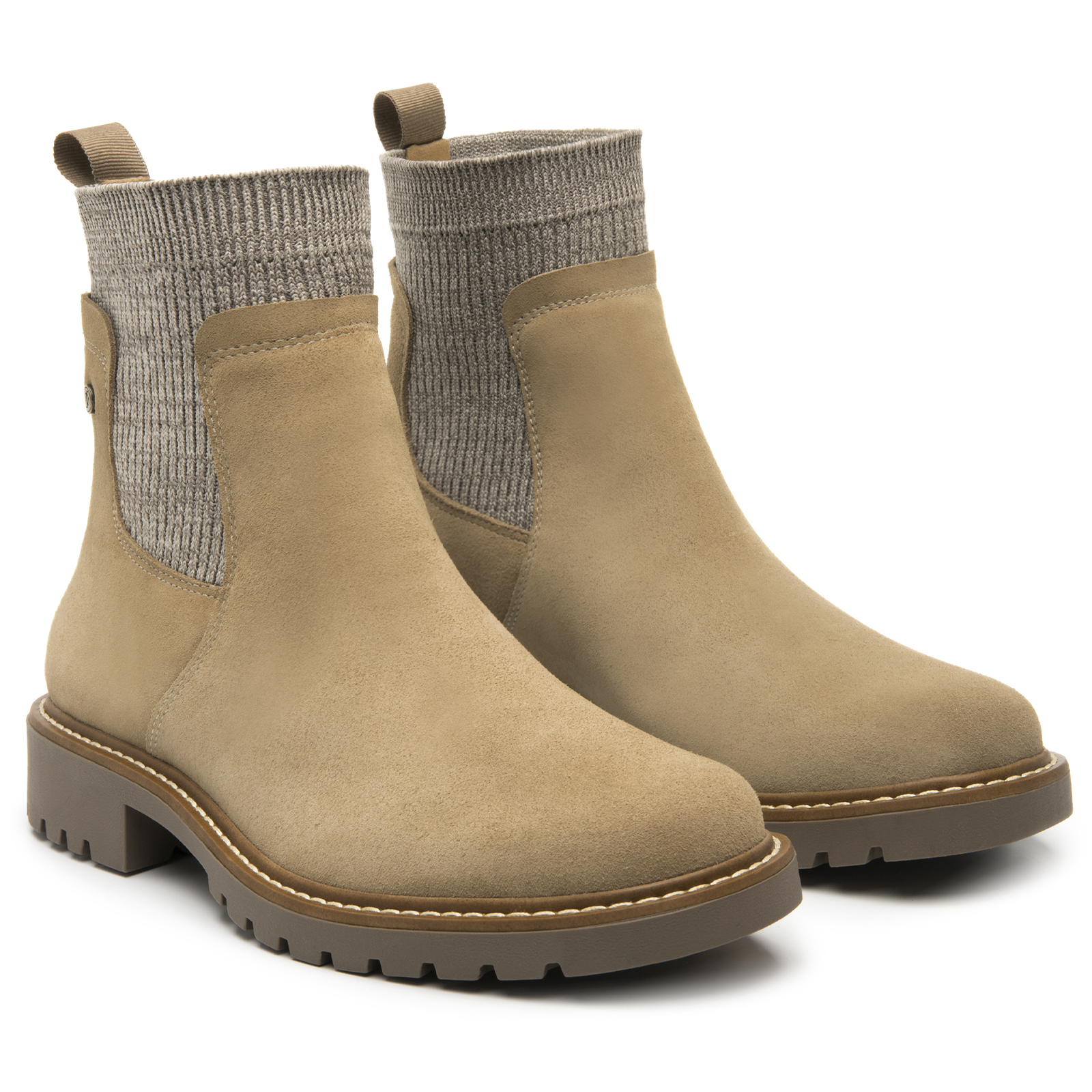 Botines Estilo Chelsea Mujer Flexi 37821 Arena Confort Moda