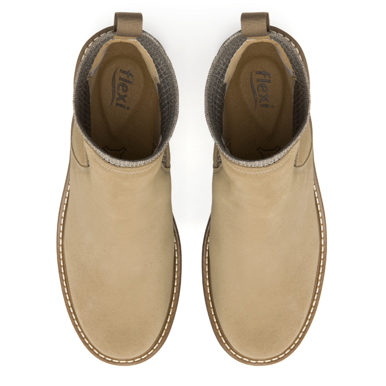 Botines Estilo Chelsea Mujer Flexi 37821 Arena Confort Moda