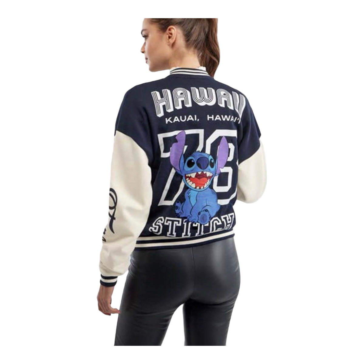 Chamarra Cazadora Universidad Diseño Stitch Disney Original